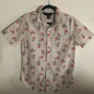 Floral button down collared shirt